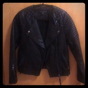 Topshop Petit Faux Leather Jacket